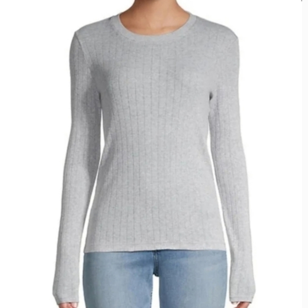 Rag & Bone Grey Long Sleeve Pinstripe Top NEW